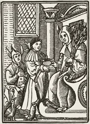 ポールラクロア（1806-84）による「中世の科学と文学」からの校長、ロンドン1878年公開